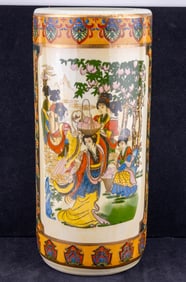 Satsuma Style Porcelain Umbrella Stand