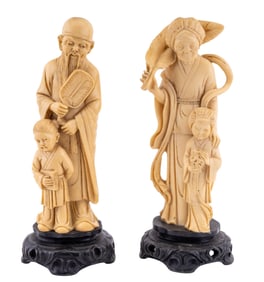 Chinese Carved Natural Ancestor Statuettes