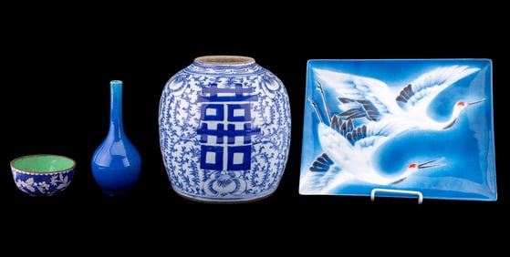 Blue Chinese Porcelain and Cloisonne