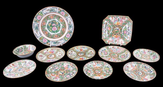 Chinese Rose Medallion Porcelain (11 Pieces)