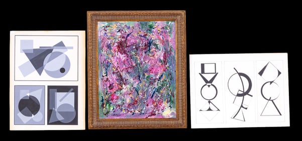 Modernist Oil on Canvas Paintings (2)