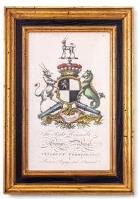 Hand-Colored Armoroal Engraving of George Byng