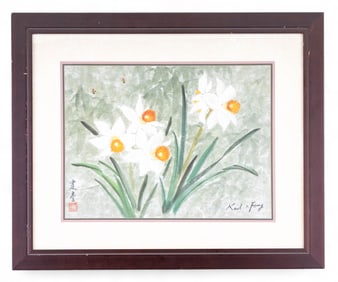 Karl Feng Signed Watercolor