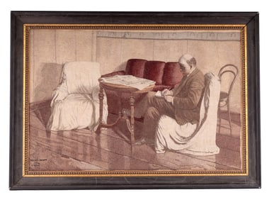 Signed Soviet Lenin Textile Wall Art