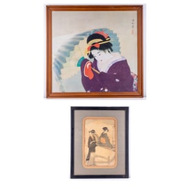 Pair of Framed Japanese Woodblock Prints
