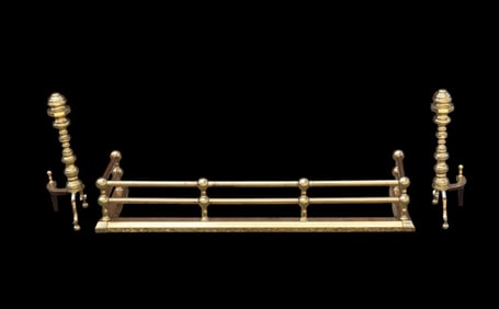 20C Brass Andirons + Fender