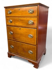 19C English Narrow Chest of Drawers