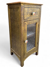 Copper-Covered 1-Drawer Stand