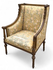 French Empire Carved & Gilded Gentleman's Chair
