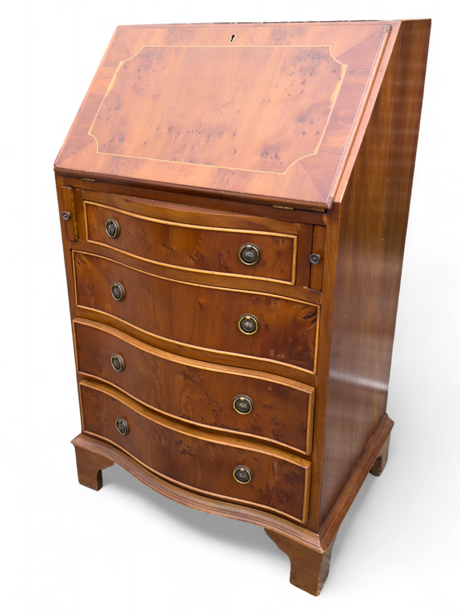 Petite Bird's Eye Maple Slant Front Desk (1 of 10)