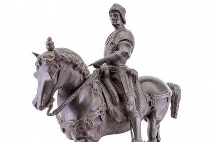 Bronze Equestrian After Colleoni