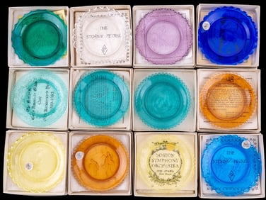 Sandwich Glass Cup Plates