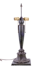 Heavy Bronze Lamp w/ Later Shade