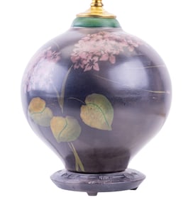 Signed Hand-Painted Ceramic Lamp