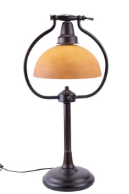 20th C Table Lamp, Harp Shape