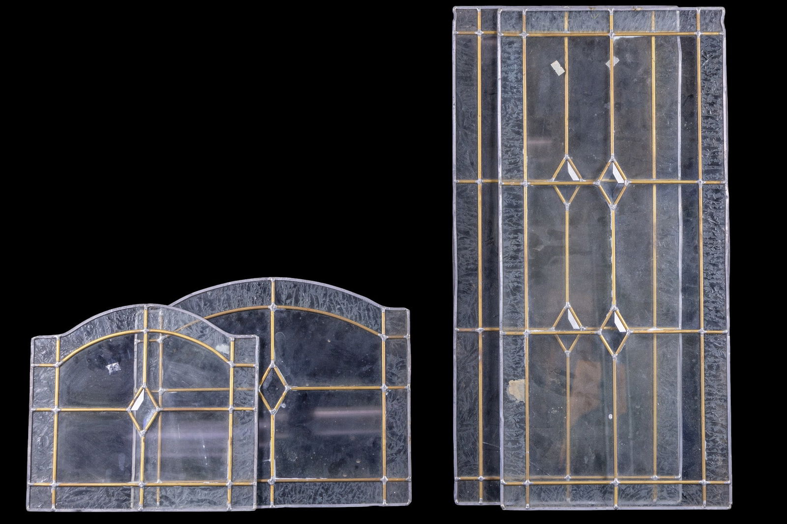 4 Transom Windows, Cut and Frosted Leaded Glass (1 of 17)