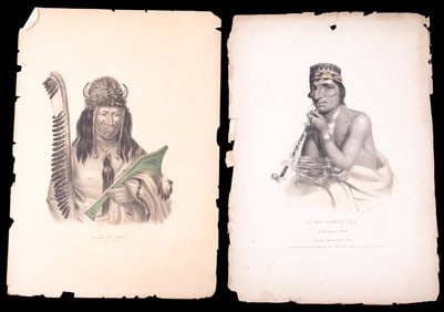 19C Hand-Colored Lithographs, Portraits