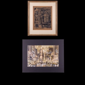 Architectural Cityscape Prints, Pisa + NYC