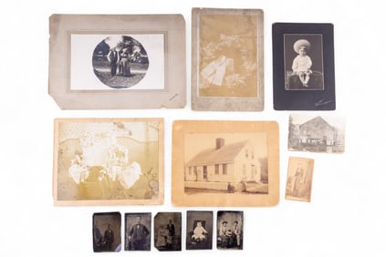 Antique Tin Types + Hand Colored Photographs