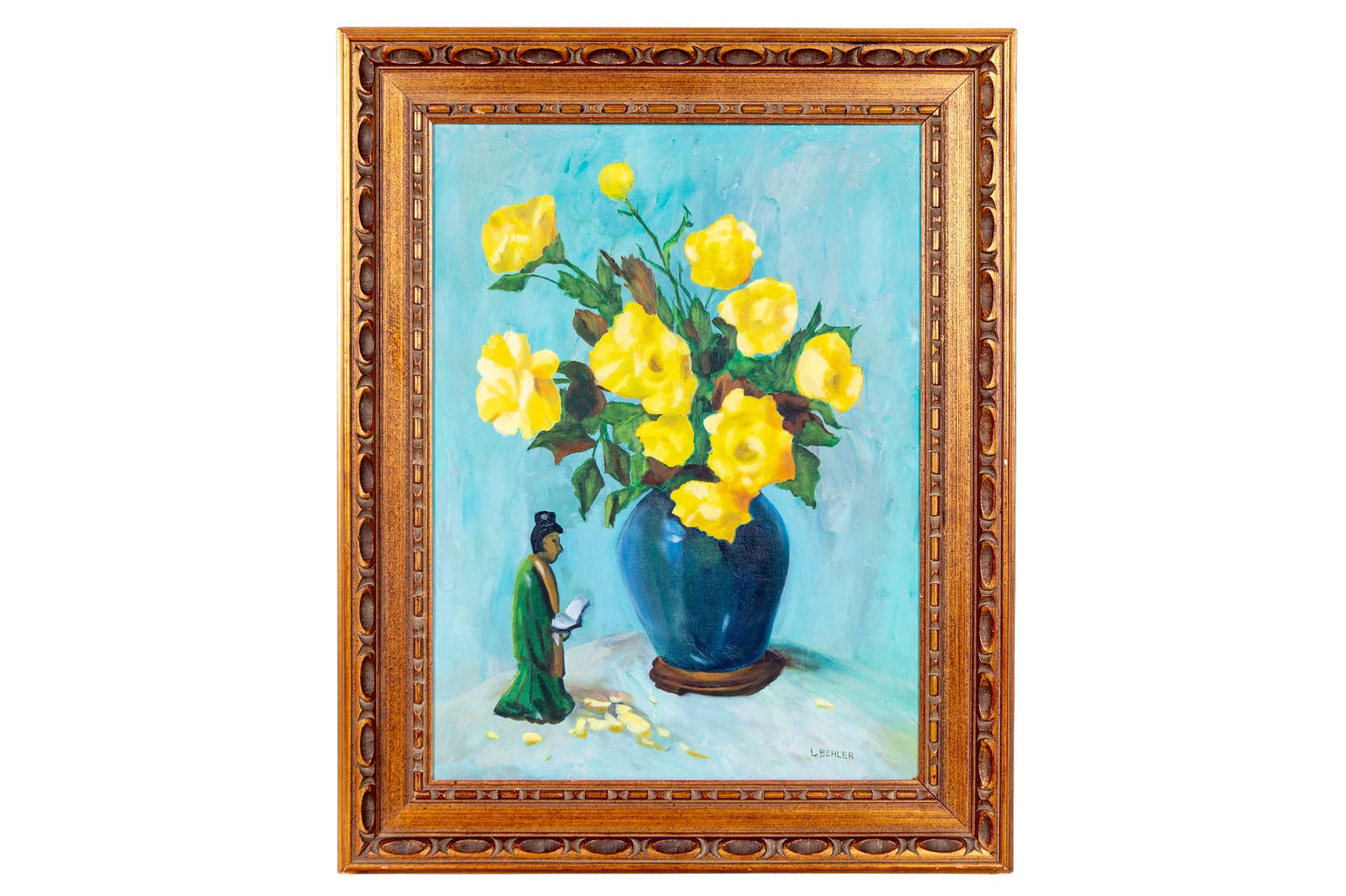 L. Behler Signed Oil on Board Still Life (1 of 6)