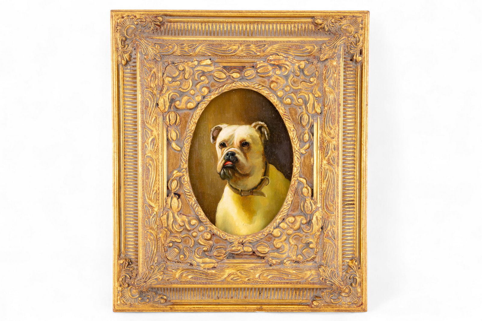 Fine English Bulldog Portrait, Ornately Framed (1 of 4)