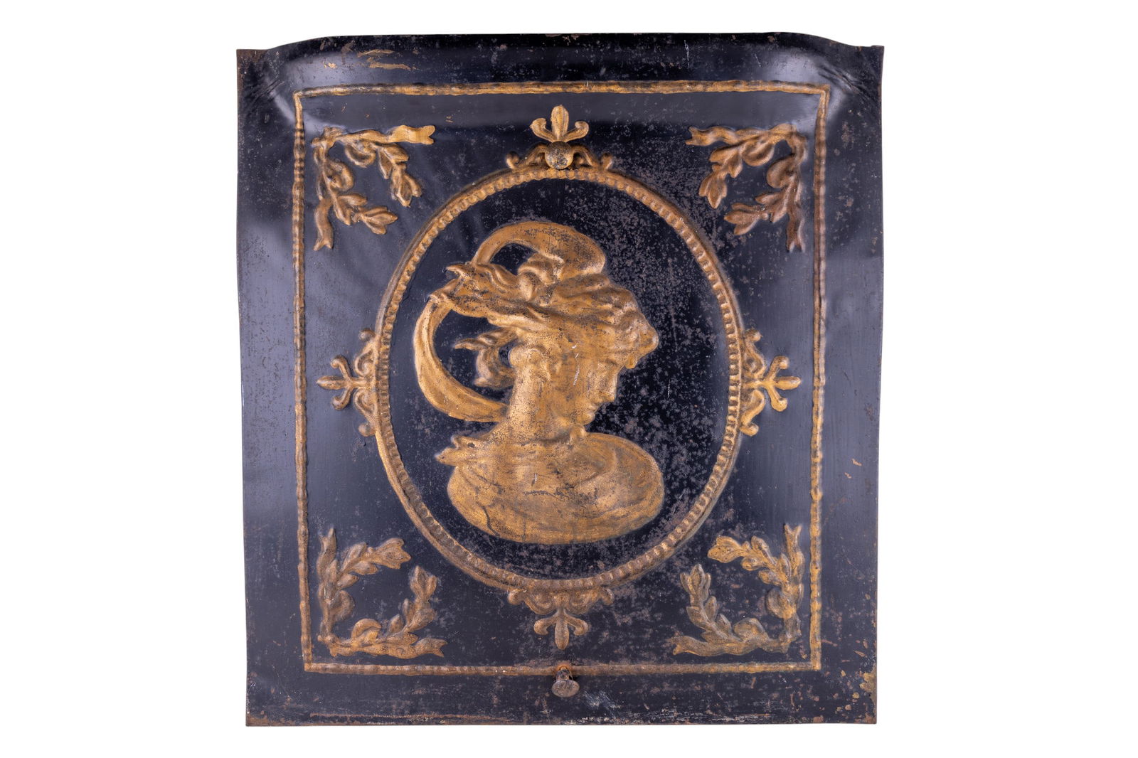 19C Pressed Metal Fireplace Panel (1 of 5)