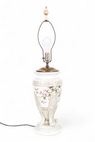 Vintage Floral Porcelain Table Lamp