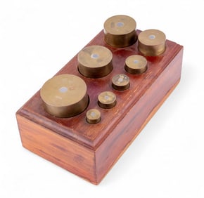 Set of AVD Weights in Wooden Box