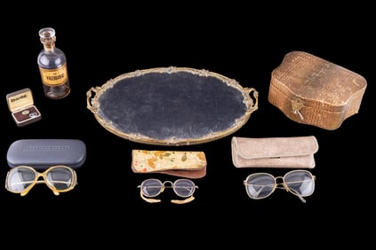 Vintage Eyeglasses, Apothecary Bottle, and More
