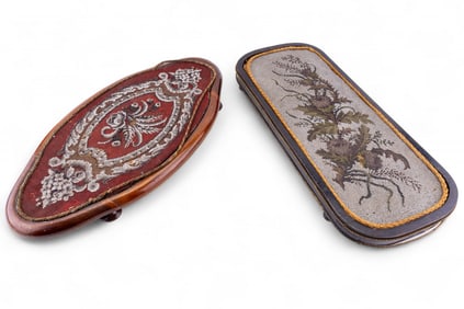 Antique Beadwork Trays (2)