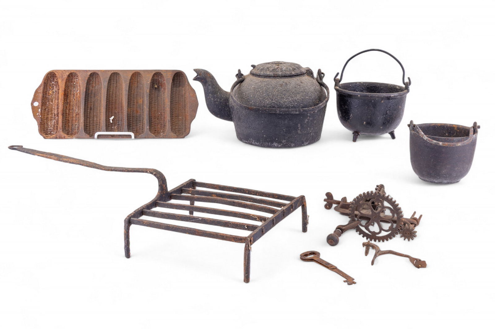 Wrought Iron Trivet, Cast Iron Kettle & More (1 of 18)