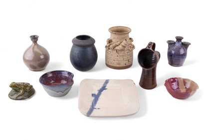 Art Pottery, Signed (9 pcs)