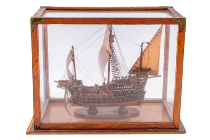 Ship Model w/ Copper Sails