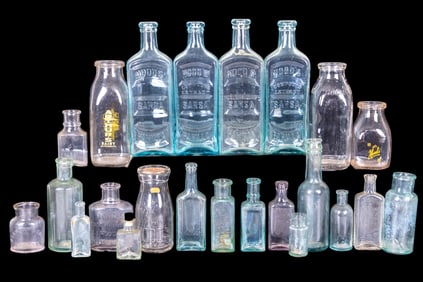 Grouping of Vintage & Antique Glass Bottles