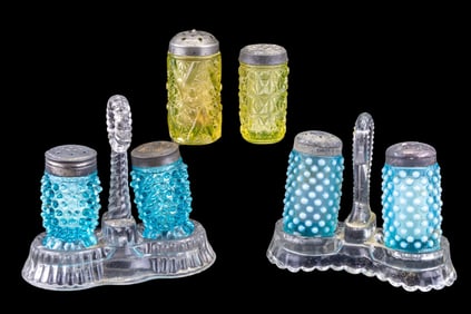 Group of Fenton Glass Salt and Pepper Shakers