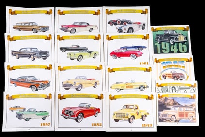 "Automemories" Car Print Calendars, Vintage