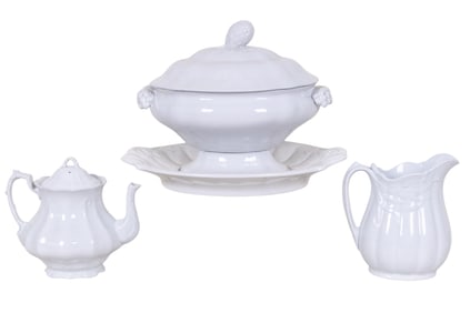 White Ironstone Serving Pieces