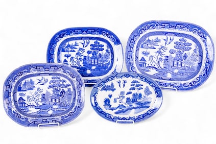 English Transferware Porcelain (4 Pcs)