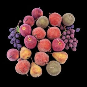 Sugar Beaded Faux Fruit Grouping, Variety