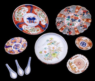 19/20th C Imari Porcelain Plates and Dishes