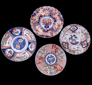19th C Imari Porcelain Chargers (4)