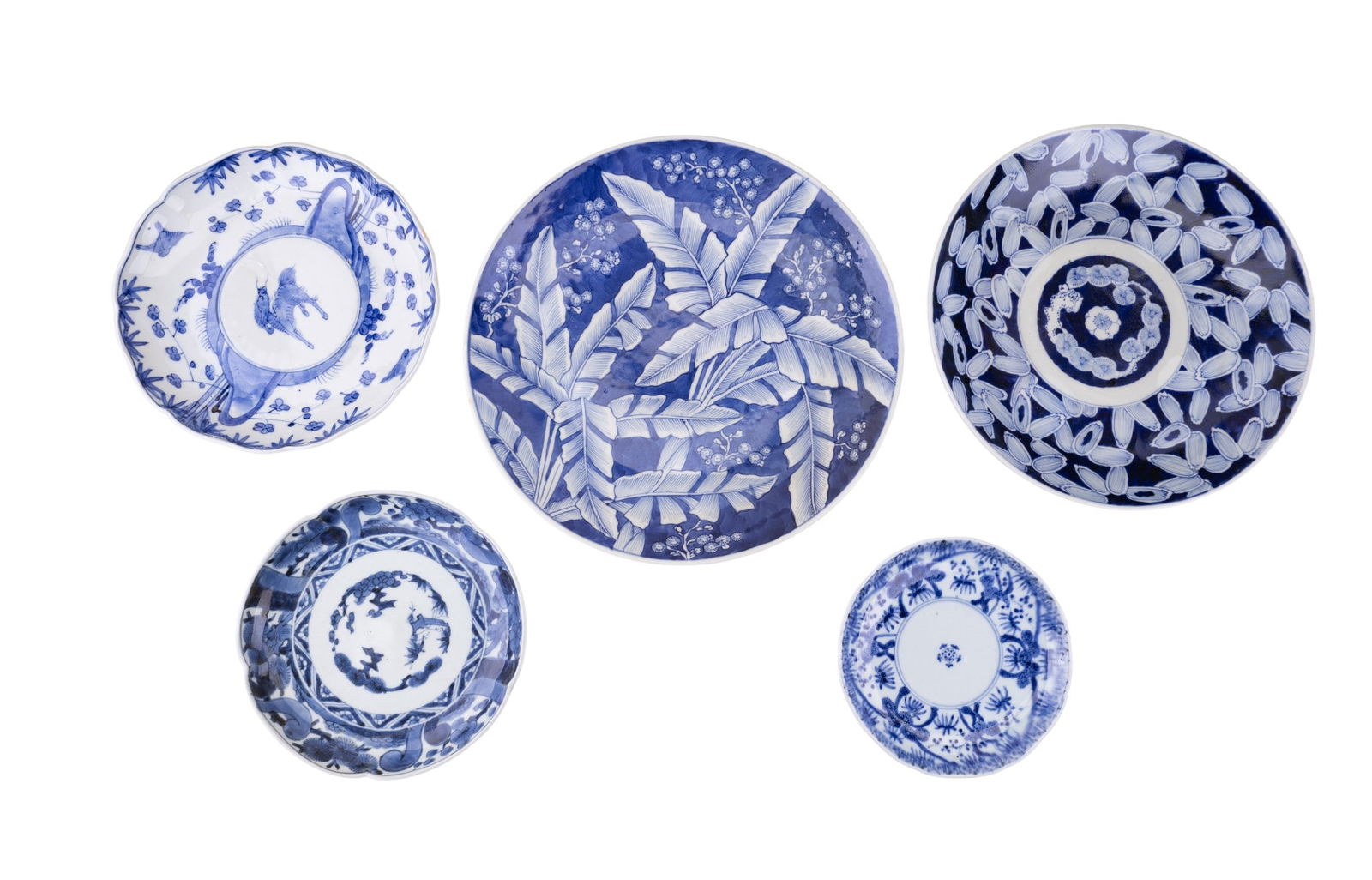 19th C Japanese Imari Blue and White Porcelain (1 of 12)