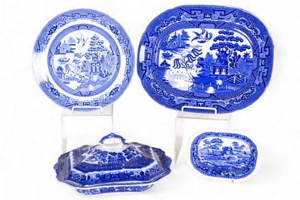 English Ironstone Blue Willow Porcelain