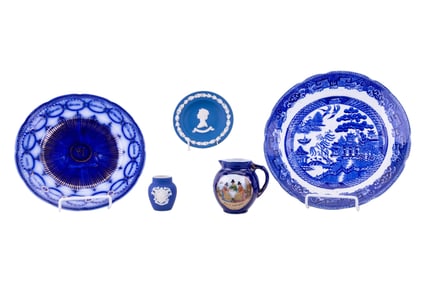 English Transferware Plate & Wedgwood