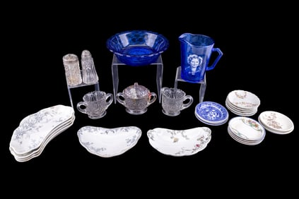 Shirley Temple Glass & Mini Porcelain Plates
