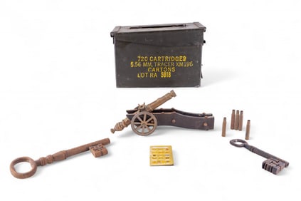 Ammo Box, Brass Cannon, Iron Keys