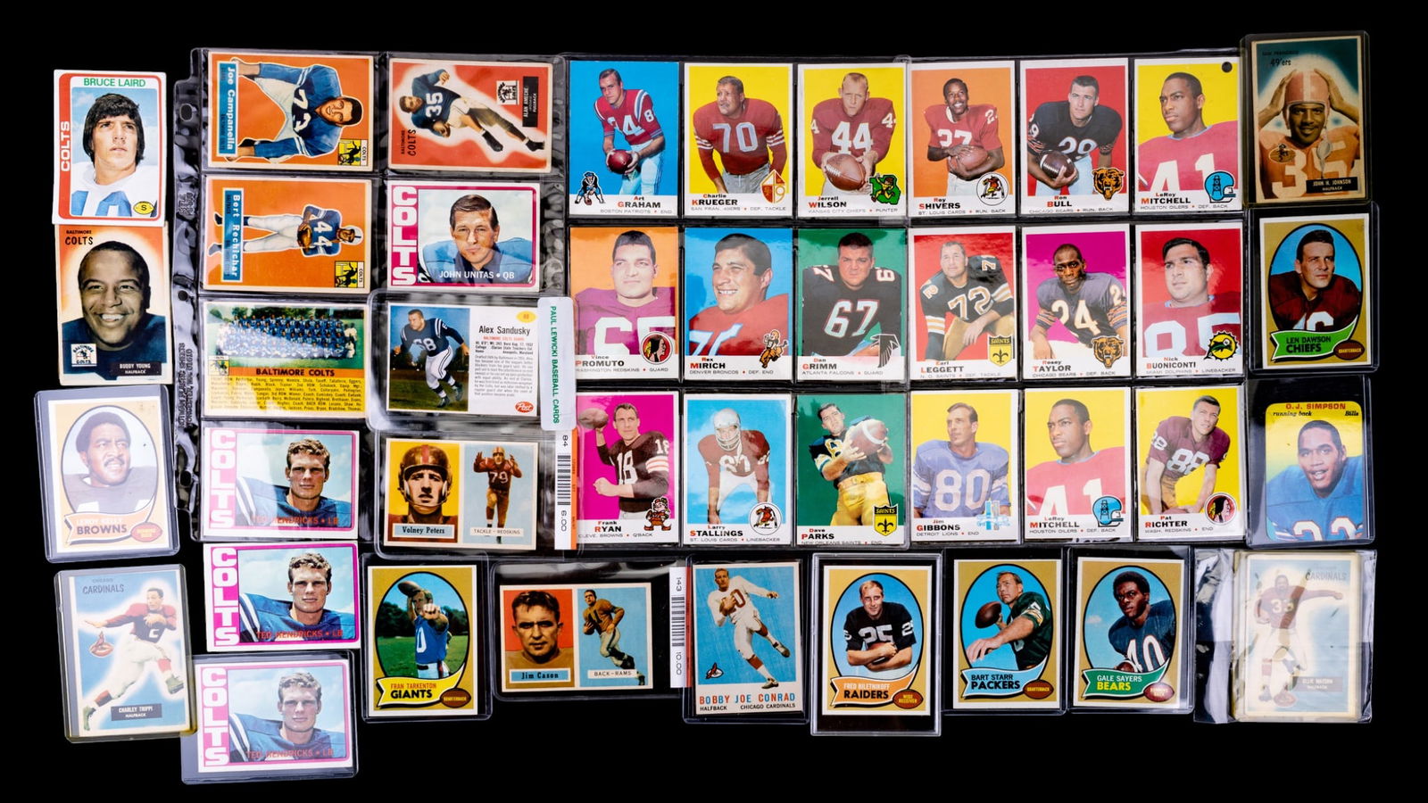 C. 1950-70s NFL Player Trading Cards (1 of 6)
