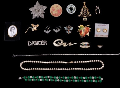 Vintage Estate Jewelry w/ Coronation Brooch