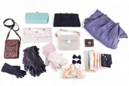 Vintage Handbags, Leather Gloves, and Accessories