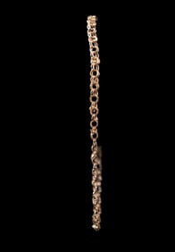 14k Gold Heart and X-Link Bracelet